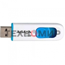 Флешка USB ADATA C008 (AC008-32G-RWE), 32Gb, USB 2.0, R/W 15/5, белый/синий