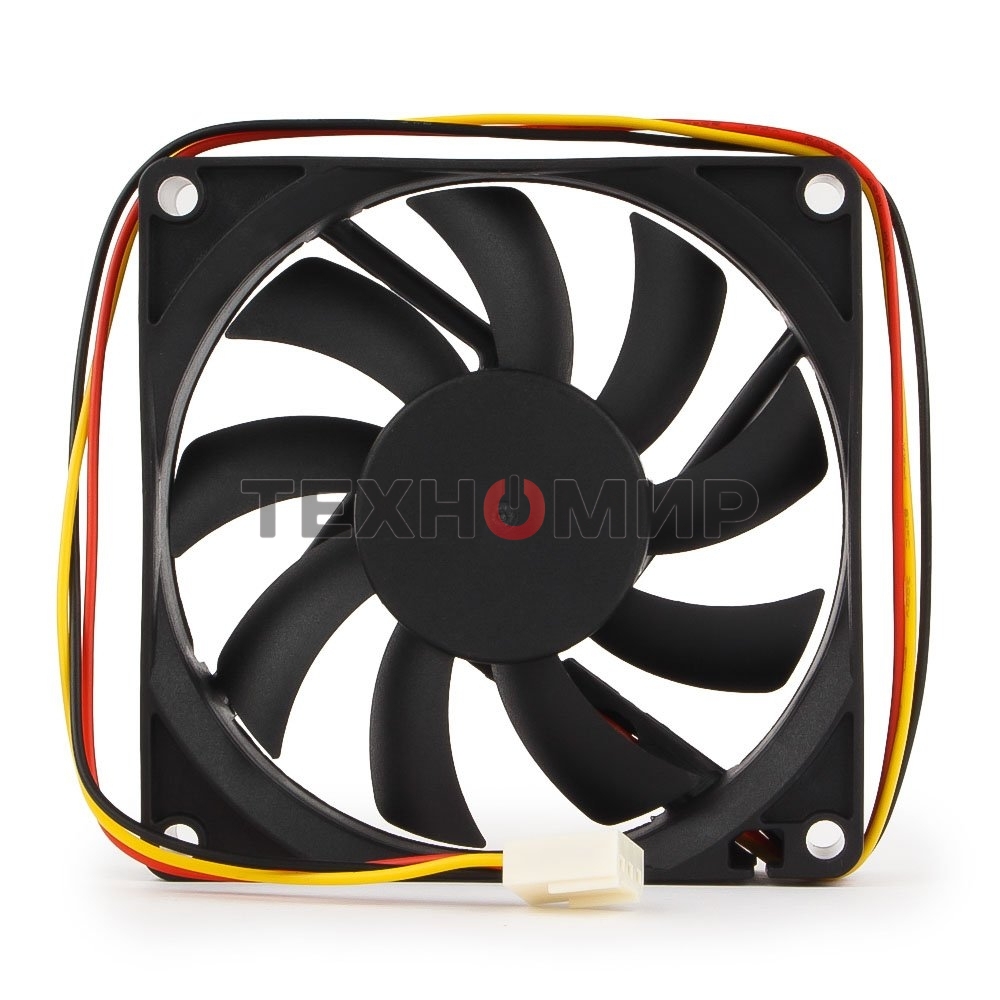 Вентилятор для корпуса Gembird черный, 80 мм, 2600 об/мин, 27 дБ, 3 pin