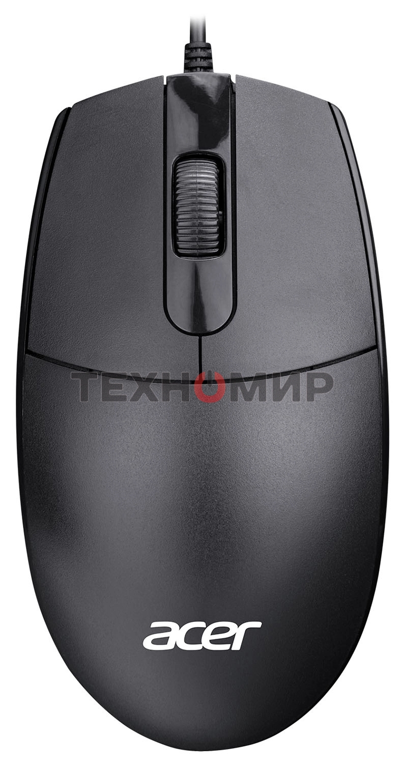 Комплект клавиатура+мышь Acer OMW141 проводной, USB, 1200 DPI, чёрный