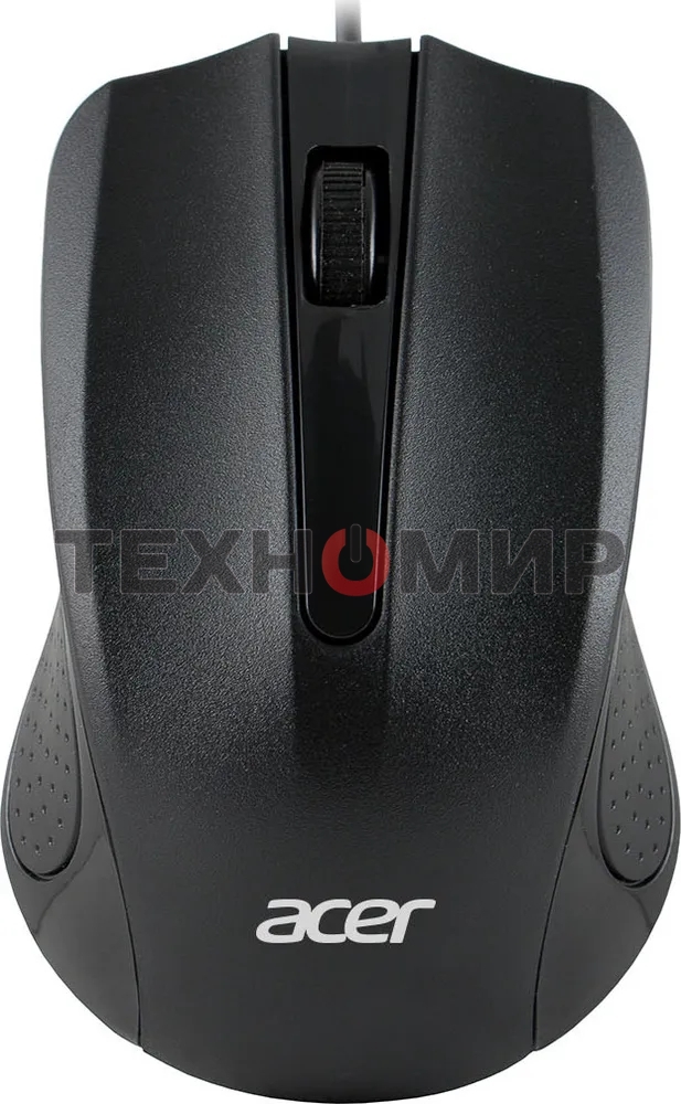 Мышь проводная Acer OMW010 черный, 1200 dpi, USB, кнопки - 3