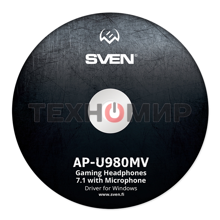 Гарнитура проводная SVEN AP-U980MV, черный-синий (USB, LED, 7.1, 2.2m)
