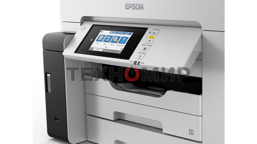 МФУ струйное EPSON M15180 (C11CJ41408), A3+, ч/б, печ. до 25 стр/мин., скан. до 26 стр/мин., 4800 x 1200 dpi (печать) 1200x1200dpi, USB, RJ-45, Wi-Fi, Air Print