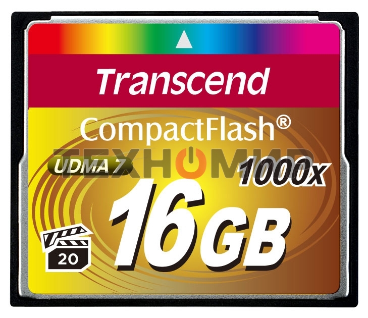 Флеш карта Transcend Ultimate TS16GCF1000/CF (Compact Flash)/16 ГБ/UDMA 7, VPG 65/160 МБ/с
