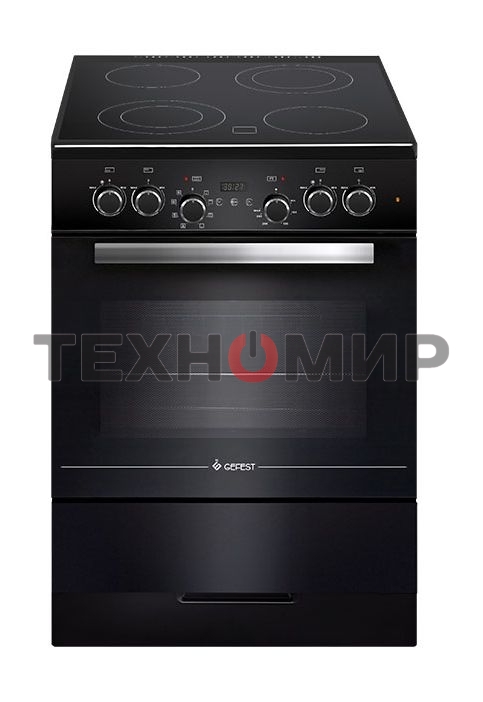 Плита электрическая Gefest ЭП Н Д 6560-03 0057 черный, конфорок 4 электрических, духовка 55 л, 60 см x 85 см x 60 см