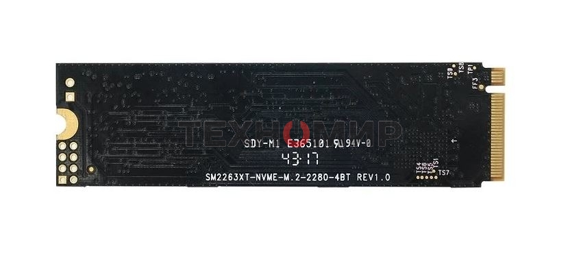Накопитель SSD KingSpec NE-512, 512Gb, M.2 2280, PCIe 3.0 x4, NVMe, R/W 2400/1700