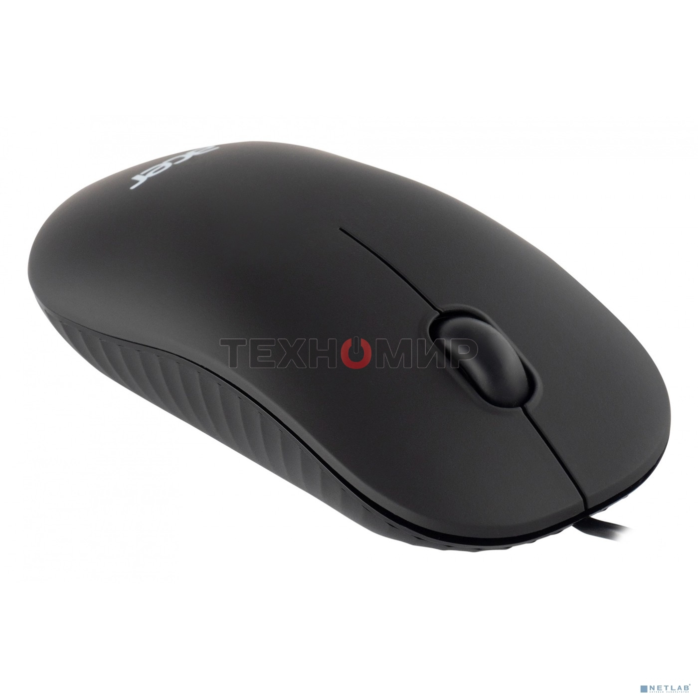 Мышь проводная Acer OMW122 черный, 1200 dpi, USB, кнопки - 3