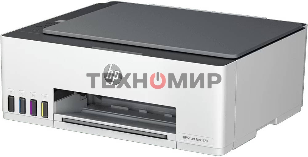 МФУ струйный HP Smart Tank 520 (1F3W2A), A4, цветной, печ. до 12 стр/мин. (ч/б) до 5 стр/мин. (цвет), 1200 x 1200 dpi, USB