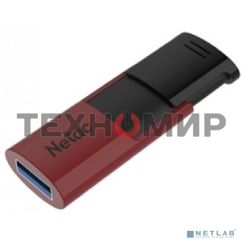 Флешка USB Netac U182 NT03U182N-256G-30RE, USB 3.0 256Gb, retail version, черный/красный