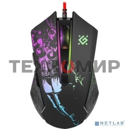 Мышь проводная Defender Sin'Sister GM-933 черный, 7200 dpi, USB, кнопки - 6