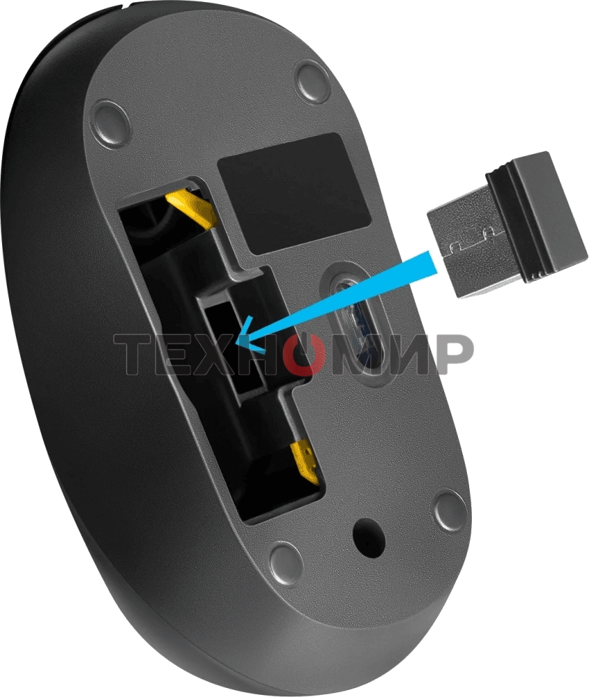 Мышь беспроводная Defender Hit MM-495 черный, 1600 dpi, радиоканал, USB, кнопки - 3