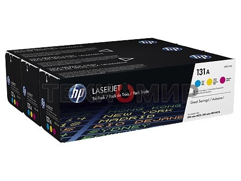 Картридж лазерный комплект HP 131A U0SL1AM голубой/пурпурный/желтый для HP LJ Pro 200/Color M251/M251n/M25 (3 х 1800 стр.)