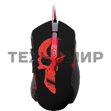 Мышь проводная Qumo Dragon War Axe M07 черный, 2400 dpi, USB, кнопки - 6