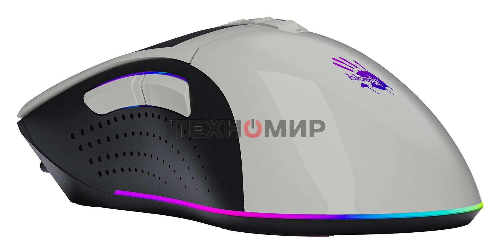 Мышь проводная A4Tech Bloody W90 Max белый/черный, 10000 dpi, USB, кнопки - 10