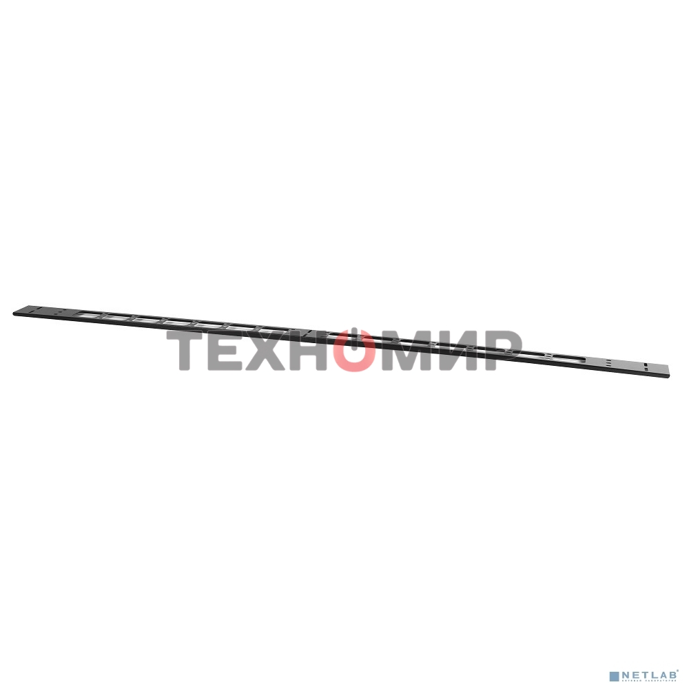 Вертикальный кабельный органайзер ЦМО в шкаф, ширина 75 мм 42U, черный (ВКО-М-42.75-9005)