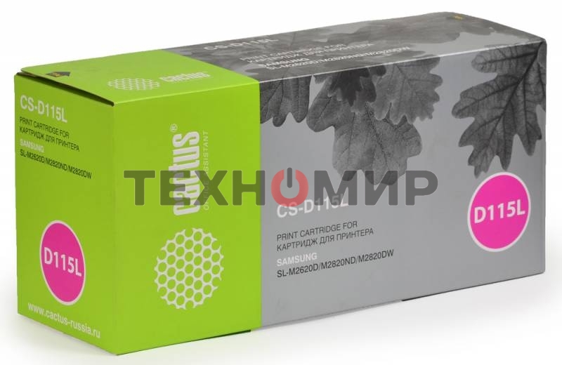Картридж лазерный Cactus CS-D115L черный (3000 стр.) SL-M2620D/M2820ND/M2820DW