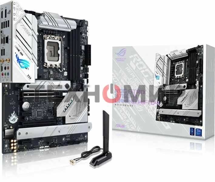Материнская плата ASUS ROG STRIX B760-A GAMING WIFI, LGA 1700, Intel B760, 4xDDR5, 4xSATA, 3xM.2, 1xPCIe 5.0 x16, 1xPCIe 3.0 x4, 1xHDMI, 1xDP, 1x 2.5Gb LAN, 1xUSB-A 3.2 Gen 2, 2xUSB-A 3.2 Gen 1, 4xUSB 2.0, 5x3.5 мм, 7.1, Standard-ATX
