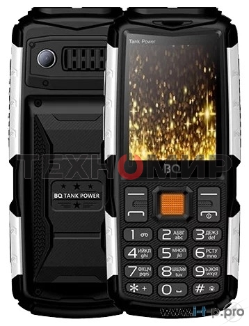 Мобильный телефон BQ 2430 Tank Power черный/серебристый
