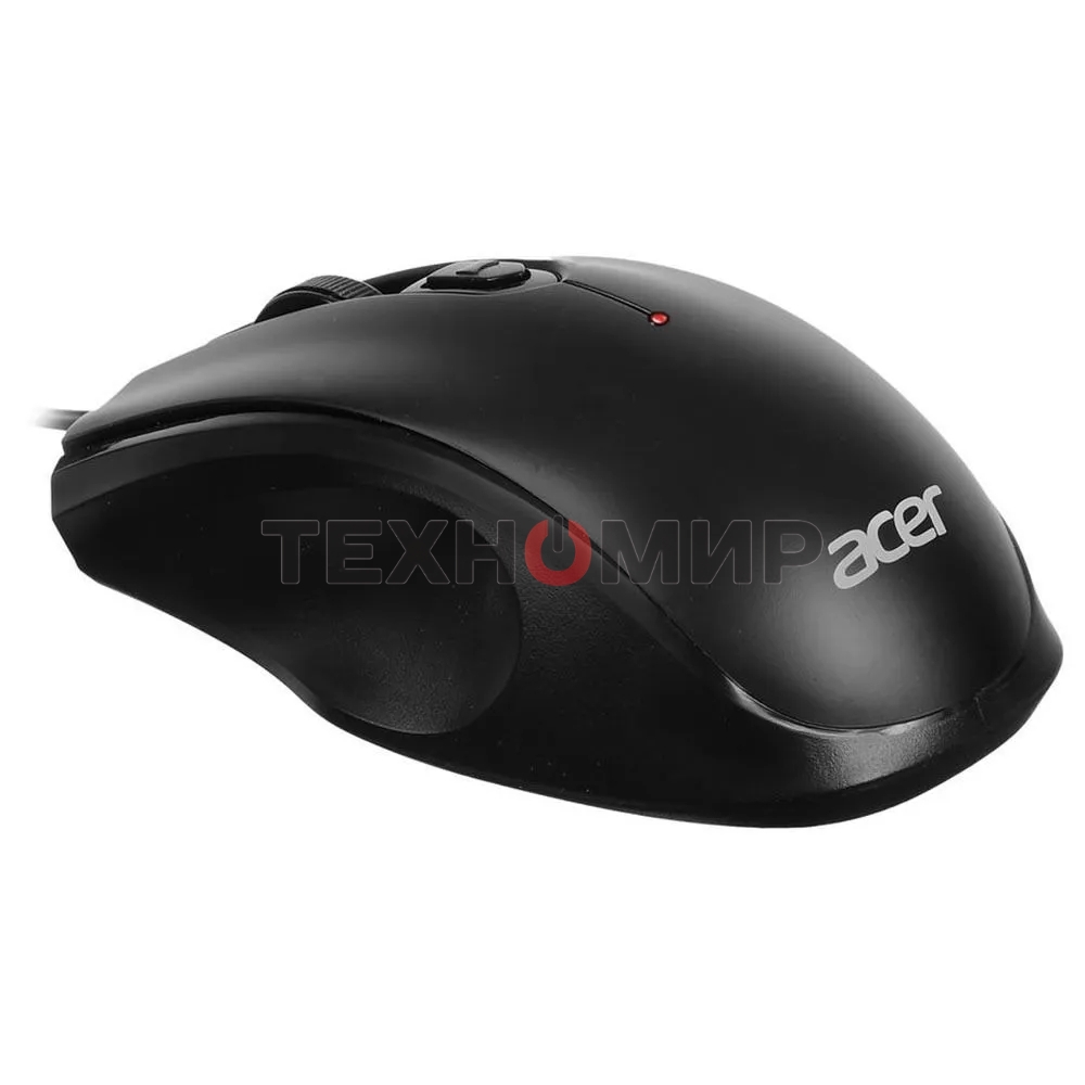 Мышь проводная Acer OMW020 черный, 1600 dpi, USB, кнопки - 4