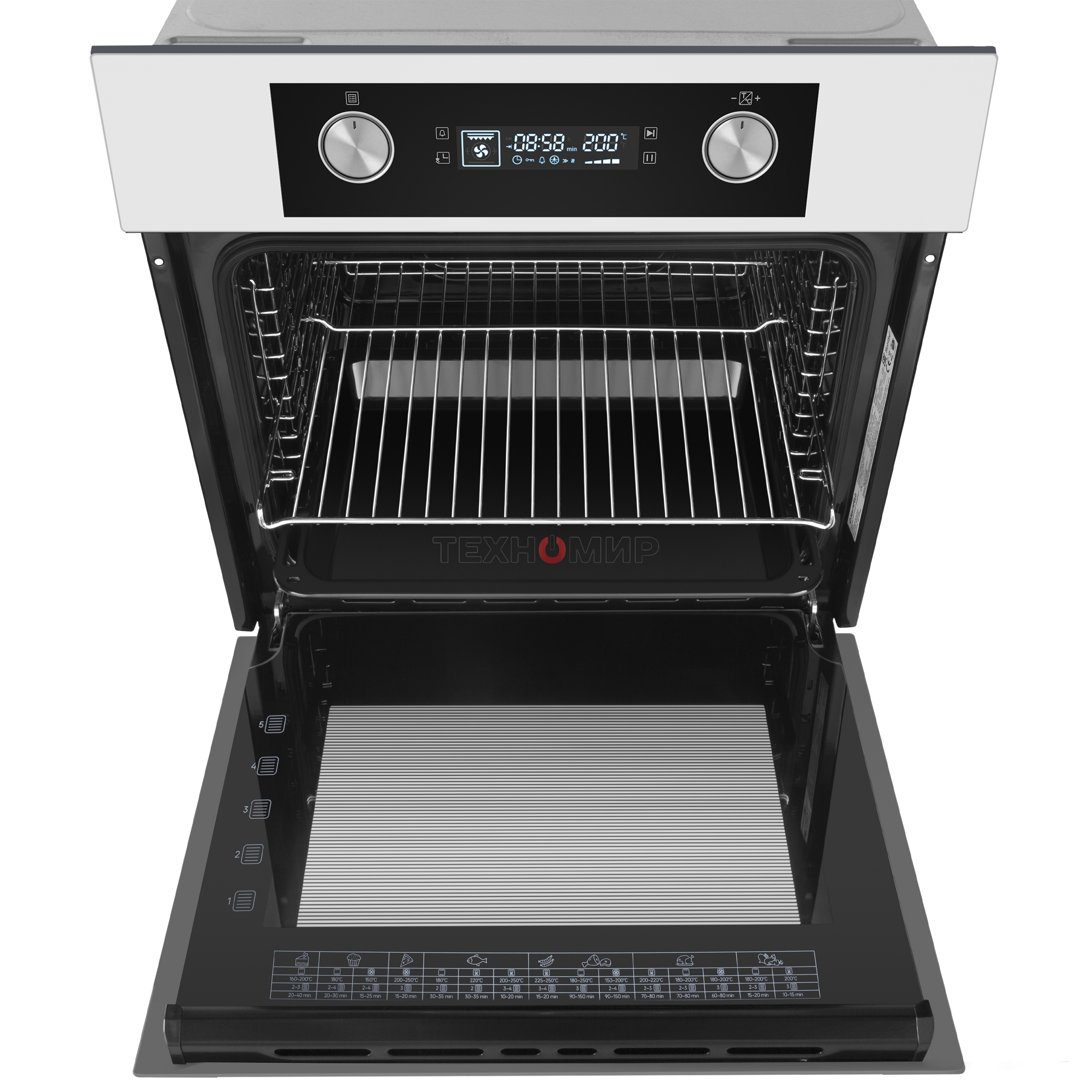 Шкаф духовой электрический Maunfeld AEOH60102W, 60л, дверца с 3 стеклами, белый