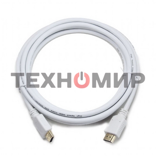 Кабель Cablexpert HDMI CC-HDMI4-W-6, 19M/19M, v2.0, медь, позол.разъемы, экран, 1.8м, белый, пакет