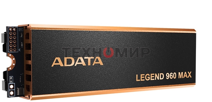 Накопитель SSD ADATA LEGEND 960 MAX, 2Tb, PCIe 4.0 x4, M.2 2280, NVMe, R/W 7400/6800, с радиатором