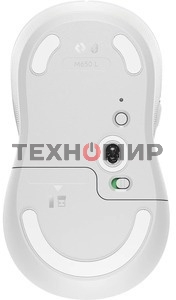 Мышь беспроводная Logitech Signature M650 L белый, 4000 dpi, радиоканал, Bluetooth, USB, кнопки - 5