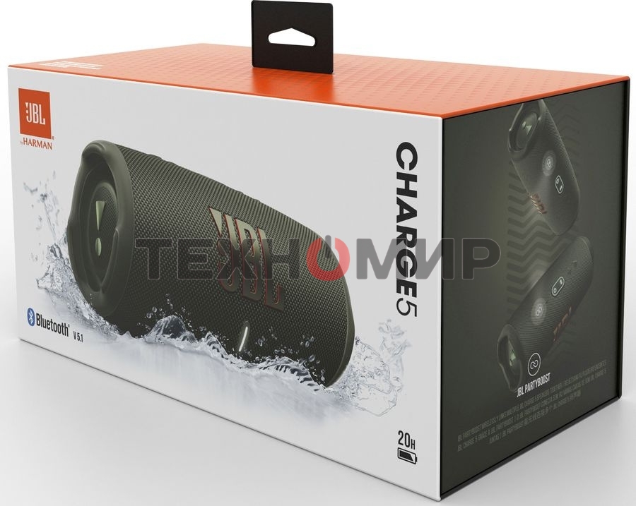 Портативная акустика JBL Charge 5, зеленый