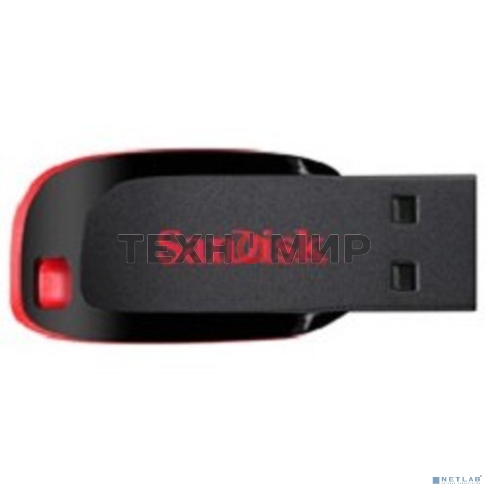 Флешка USB Sandisk CZ50 Cruzer Blade (SDCZ50-032G-B35), 32Gb, USB 2.0, R/W 15/4, черный/красный