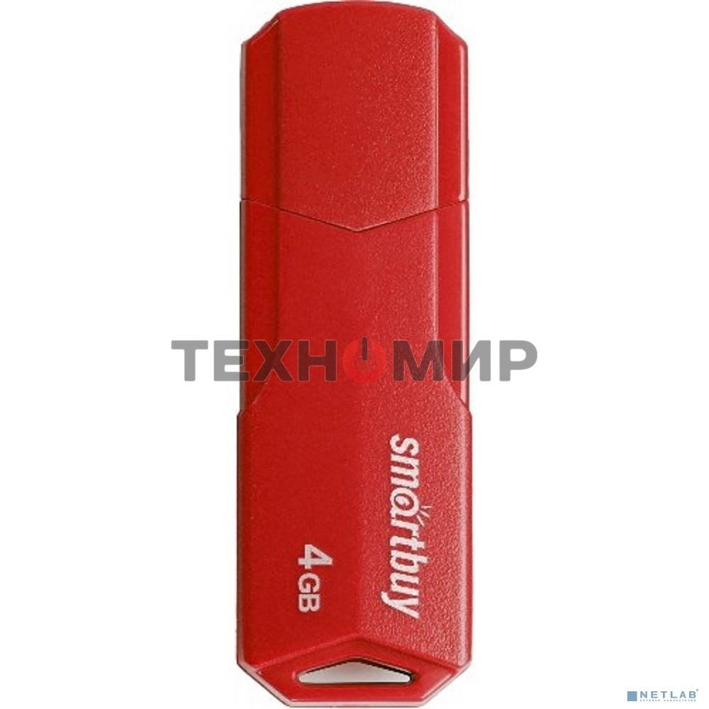 Флешка USB Smartbuy R/W 4 Gb,CLUE красный (SB4 GbCLU-R)