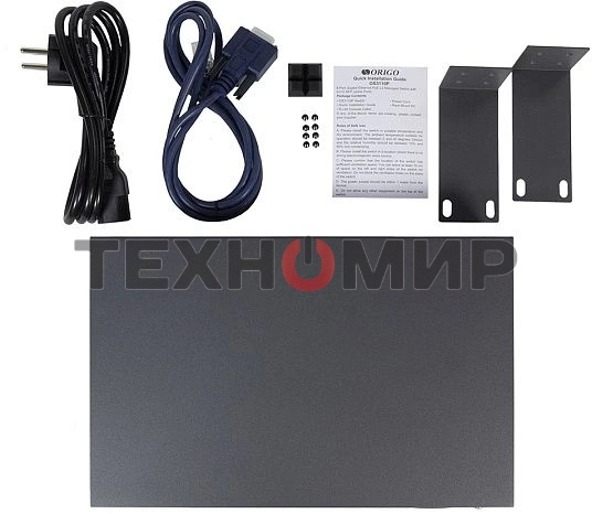 Коммутатор Managed L2 Switch 8x1000Base-T PoE, 2x1000Base-X SFP, PoE Budget 135W, RJ45 Console, 19