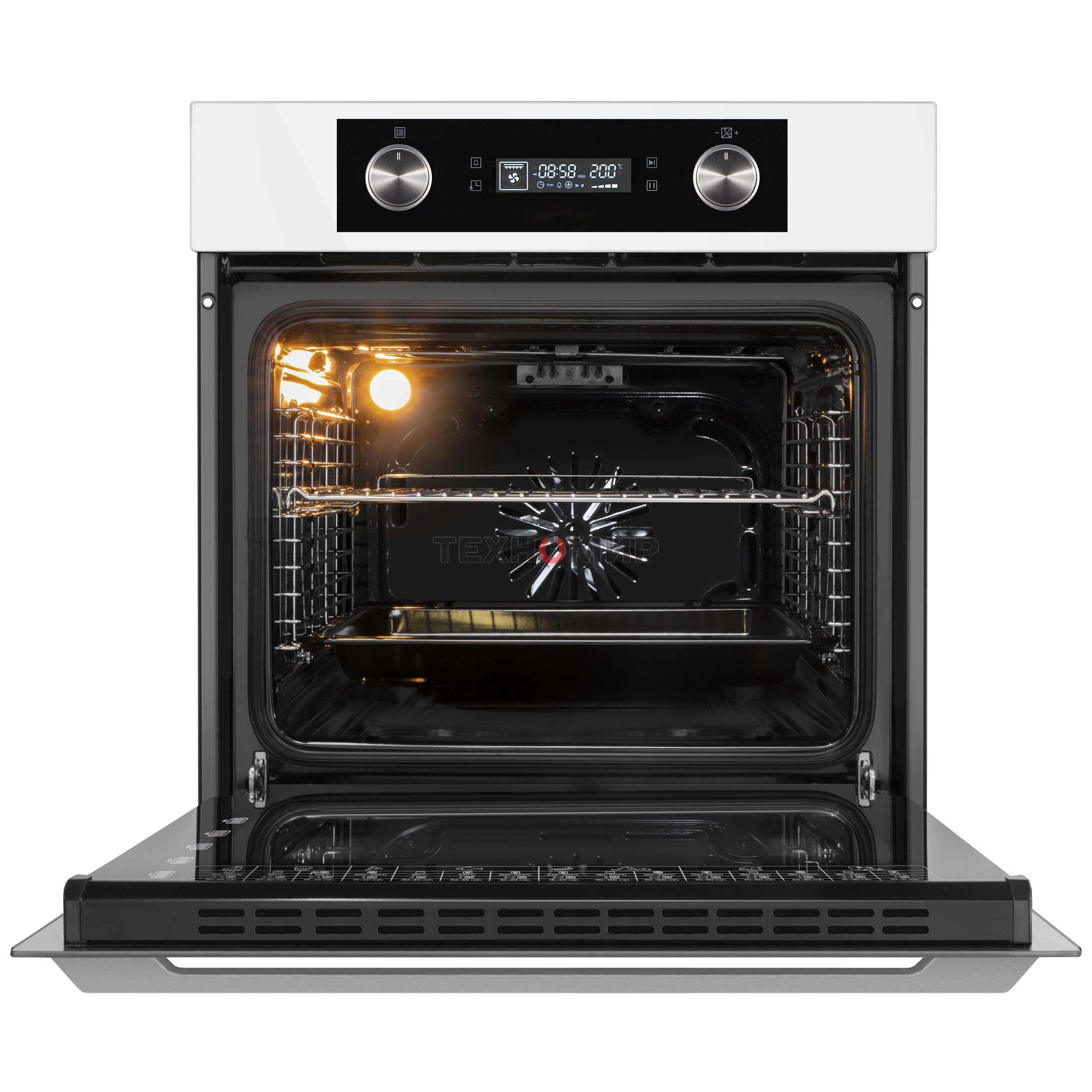 Шкаф духовой электрический Maunfeld AEOH60102W, 60л, дверца с 3 стеклами, белый