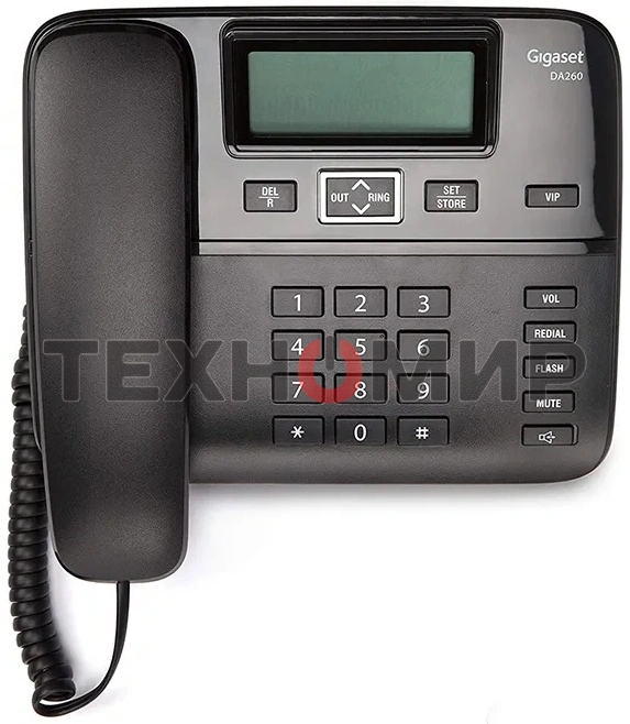 Телефон проводной Gigaset DA260 черный