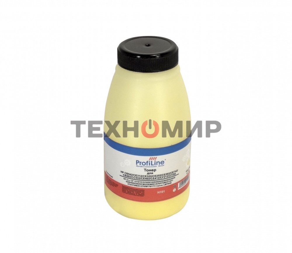 Тонер ProfiLine PL-CB542/CE312/CE322/CE252/CE262/CE742/CB402 для HP CLJ CP 1215/1515/3525/5220/5225/4005/4025/4525/CM1215MFP 1025/nw1525n/nw/CM1415fn/fnw LaserJet Pro 100 M175/M275/Pro 200 M251nw Canon LBP5050 Yellow 45 гр Фасовка РФ