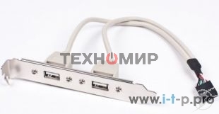 Планка в сист. блок на 2 USB2,0, Gembird 