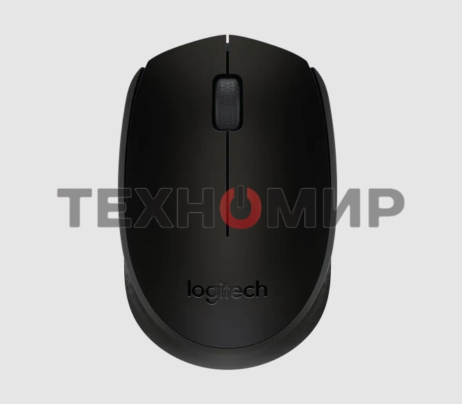 Мышь беспроводная Logitech B170 черный, 1000 dpi, радиоканал, USB, кнопки - 3