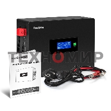 Комплект Источник бесперебойного питания EX295994RUS + батарея 100Aч EX282985RUS 2шт (инвертор, синус, для котла, PF=1, настенный) ExeGate IdealSine SR-1500.LCD.2SH  <1500VA/1500W, чистая синусоида, цветной LCD-дисплей, 2*Schuko, крепление настенное, черн