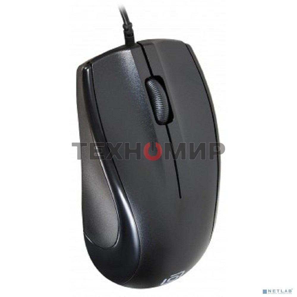 Мышь проводная Oklick 185M черный, 1200 dpi, USB, кнопки - 3