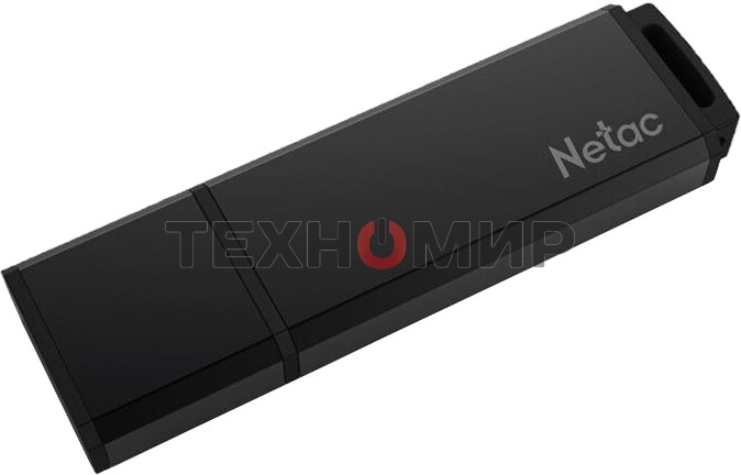 Флешка USB Netac U351 (NT03U351N-064G-20BK), 64Gb, USB 2.0, R/W 25/10, черный