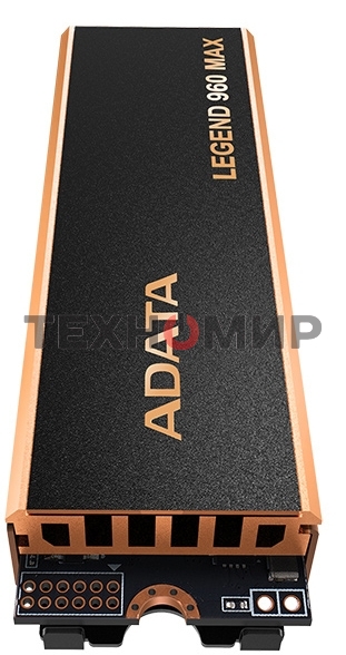 Накопитель SSD ADATA LEGEND 960 MAX, 2Tb, PCIe 4.0 x4, M.2 2280, NVMe, R/W 7400/6800, с радиатором