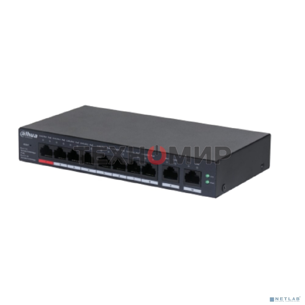 Коммутатор Dahua DH-CS4010-8GT-110 (L2) 10x100 Мбит/с 8PoE 110W управляемый