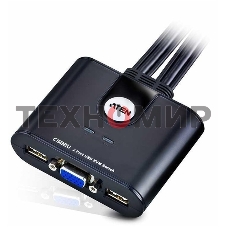 Переключатель ATEN 2-Port USB VGA Cable KVM Switch with Remote Port Selector