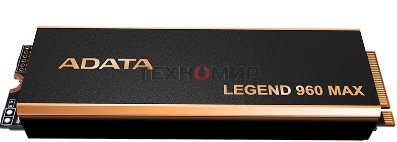 Накопитель SSD ADATA LEGEND 960 MAX, 2Tb, PCIe 4.0 x4, M.2 2280, NVMe, R/W 7400/6800, с радиатором
