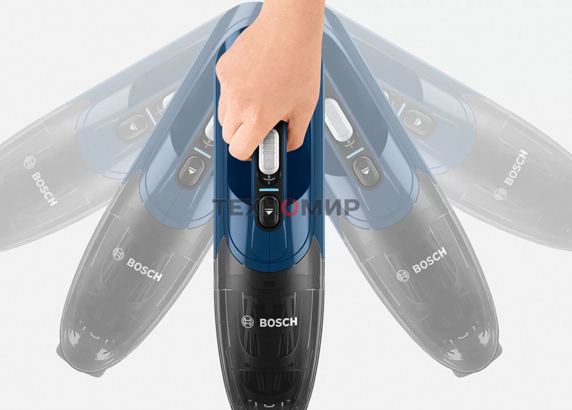 Пылесос вертикальный Bosch Readyy''y BCHF2MX20 синий, питание от аккумулятора, уборка сухая, работа от АКБ max 44 мин