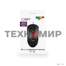 Мышь проводная CBR CM 121 черный, 1000 dpi, USB, кнопки - 3