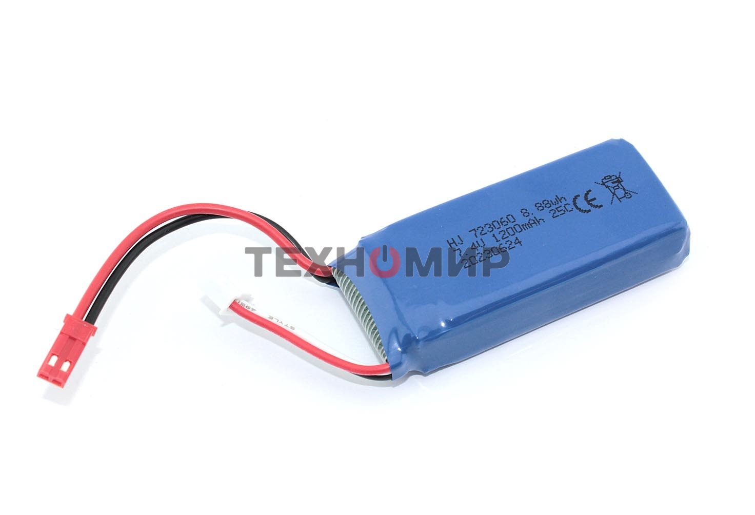 Портативный аккумулятор Li-Pol 7.4V 723060 1200mAh JST