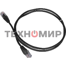 Патч-корд LANMASTER TWT UTP cat.5e, с заливными колпачками, 3.0 м, черный