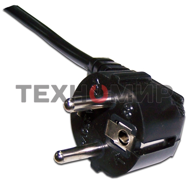 Шнур питания Lanmaster C19-Schuko угловая, 3х1.5, 220В, 16А, черный, 3 метра