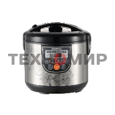 Мультиварка Centek CT-1498 (черный, сталь) 700Вт, 5.0л, 10 программ + 28 программ Мультишеф
