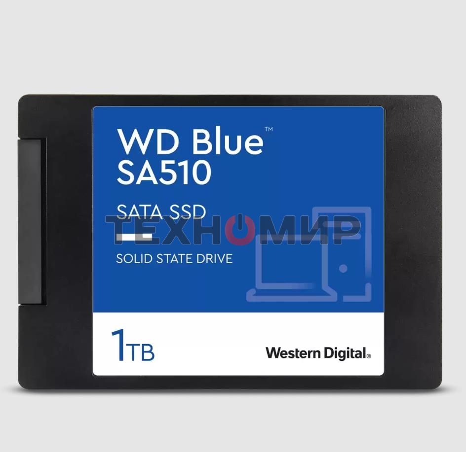 Накопитель SSD WD Blue SA510 WDS100T3B0A, 1Tb, SATA III, 2.5
