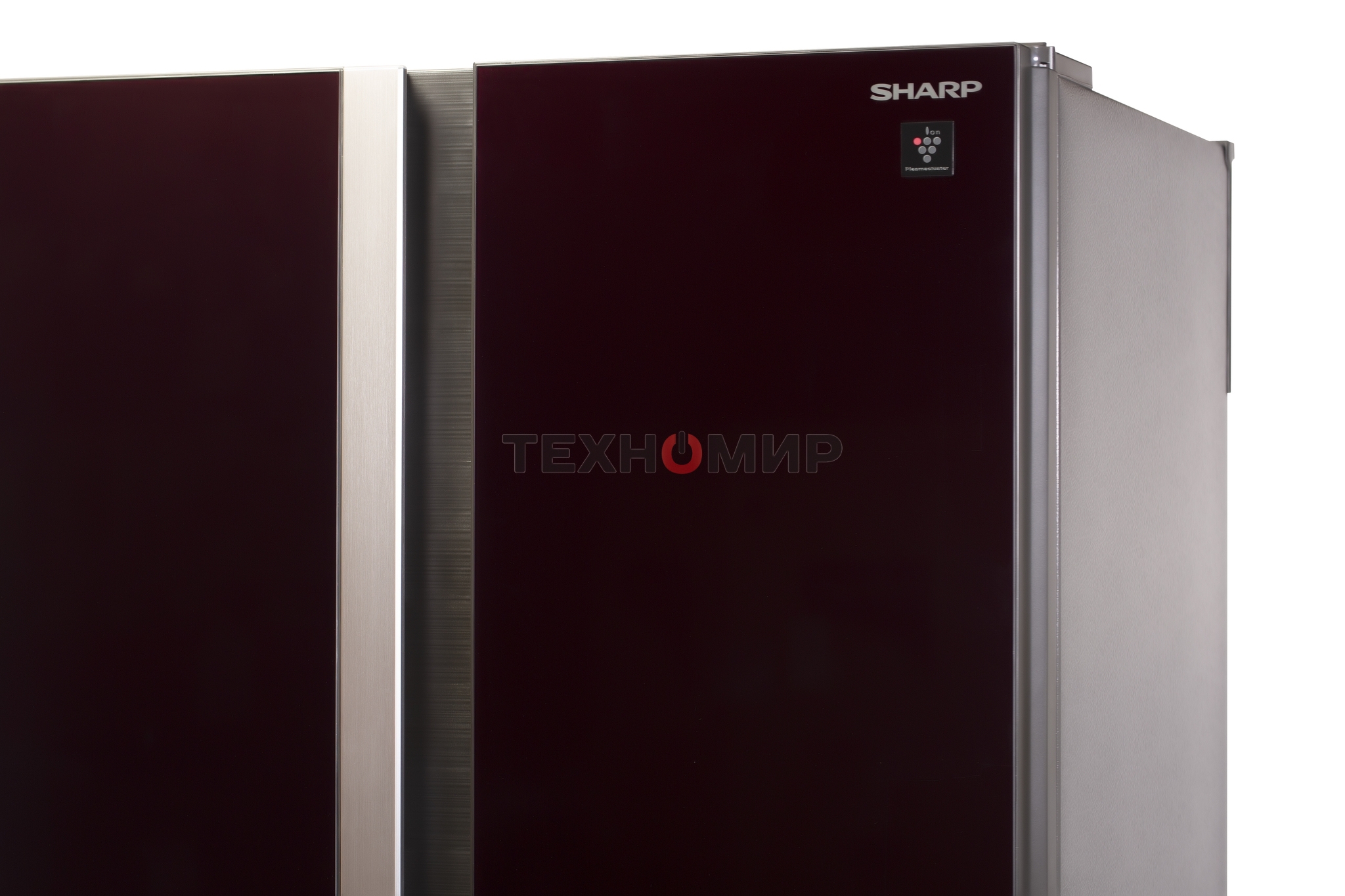 Холодильник Sharp SJ-GX98PRD темно-бордовый трехкамерный Side by Side 394/211 л морозилка снизу